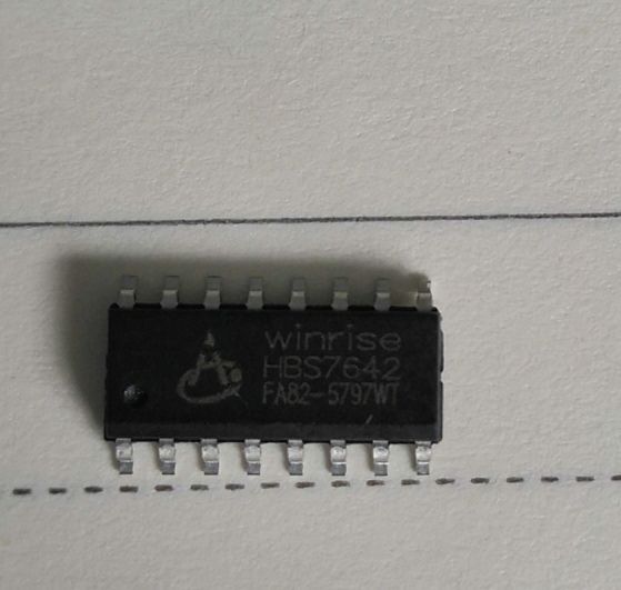 单线通讯LED显示芯片HBS7642 SOP16