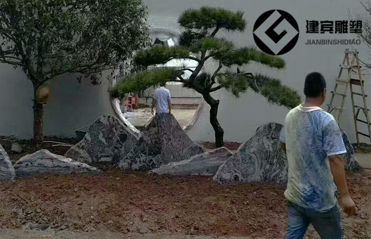 大量现货泰山石切片庭院小型造景假山石片