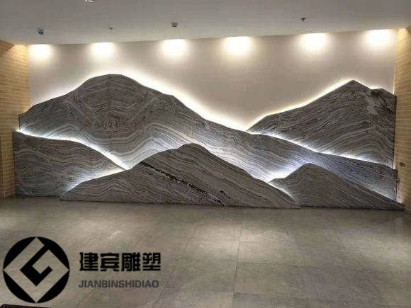 泰山石片假山石片室内枯山水薄片装饰摆件案例图片