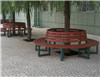 公共场所树围椅直销 振欣休闲钢木树围椅便宜定制 