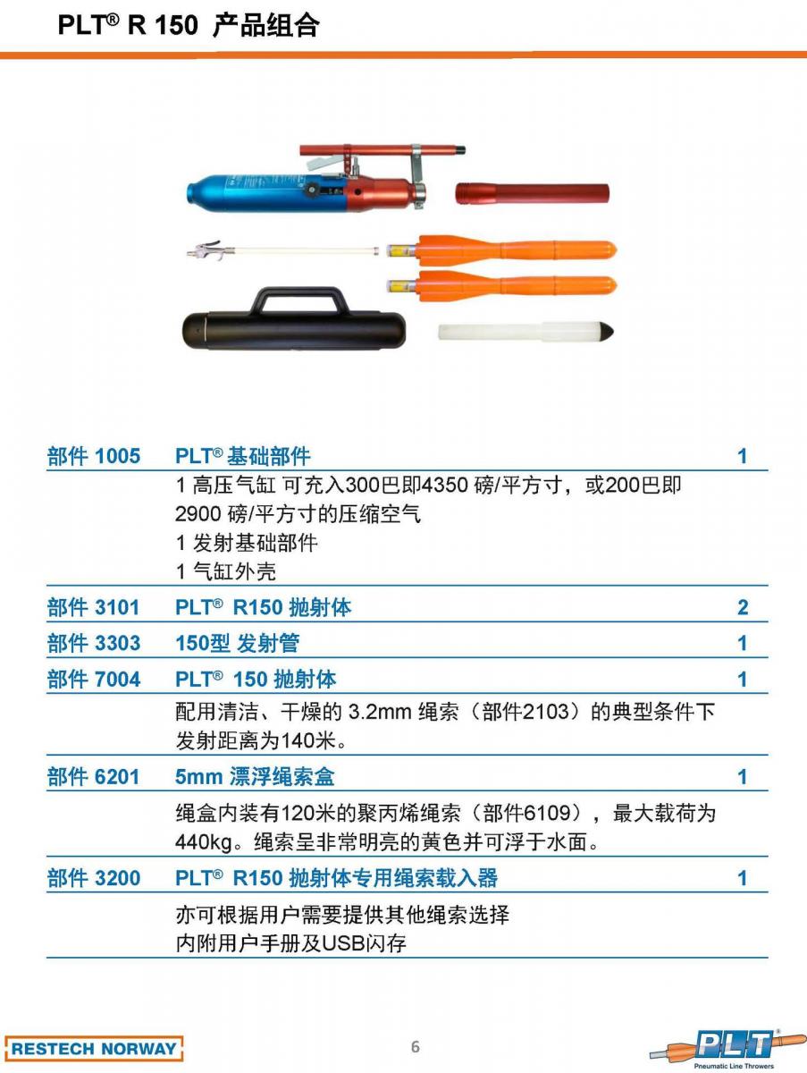 挪威原装进口气动抛绳器 PLT R 150带EC MED及CCS认证