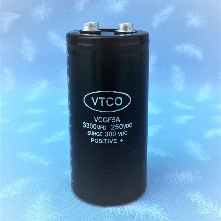 全新VTCO 250VDC3300UF螺栓式铝电解电容 不间断电源 变频器 85度