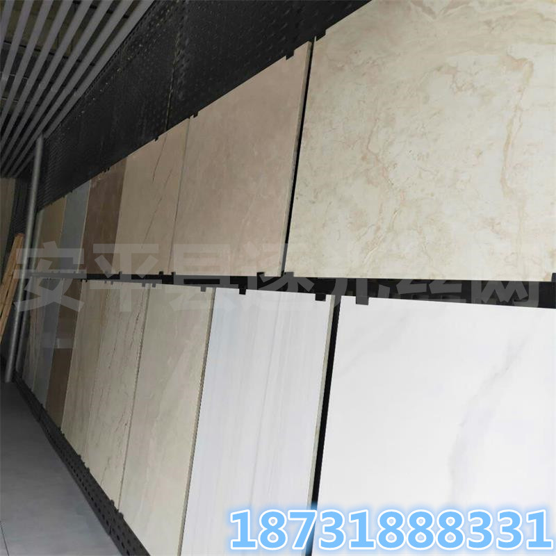 加工黑色展示架瓷砖洞洞板展架落地式地砖展示架