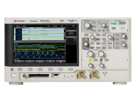 MSOX3102A 混合信号示波器：1 GHz，2 个模拟通道和 16 个数字通道