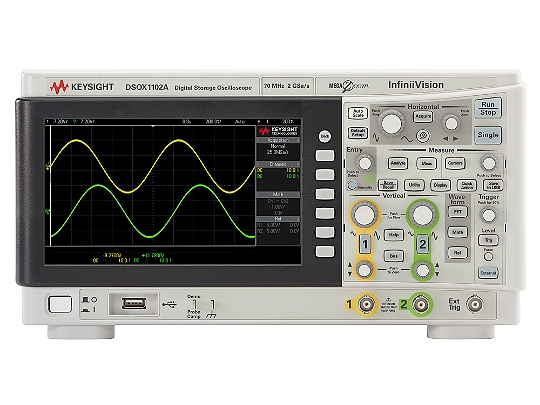 DSOX1102A 示波器：70/100 MHz，2 个模拟通道