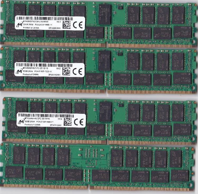 全新原厂镁光内存 服务器 DDR4 REG 32G 2133P RA0 2RX4三年质保