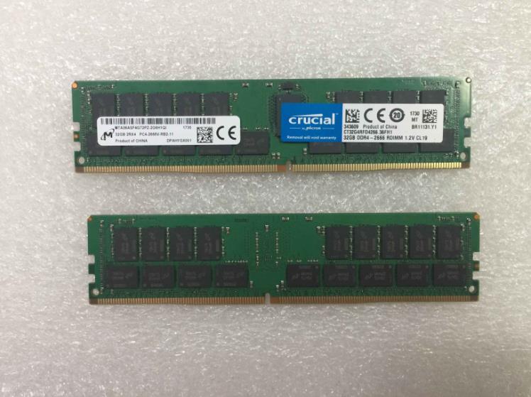 全新原厂镁光内存 服务器 DDR4 REG 32G 2666v RA0 2RX4三年质保