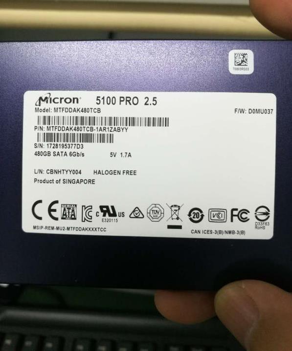 Micron 全新正品 5100 PRO 480G 企业级MTFDDAK480TDC-1AT1ZAB