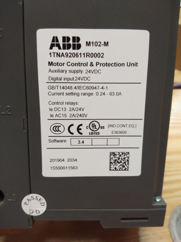 ABB 马达控制M102-P  2.5-5.0 with MD2 老款