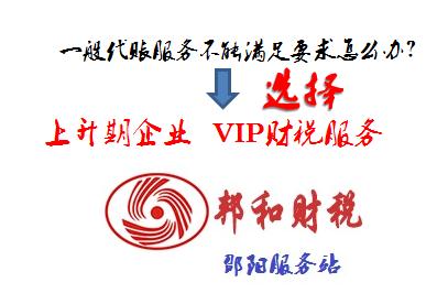 【邵阳】一般代理记账服务无法满足要求，请选邦和VIP财税服务