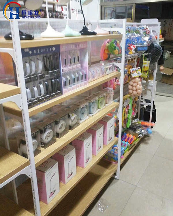 北海饰品店货架精品百货店钢木展示架c10