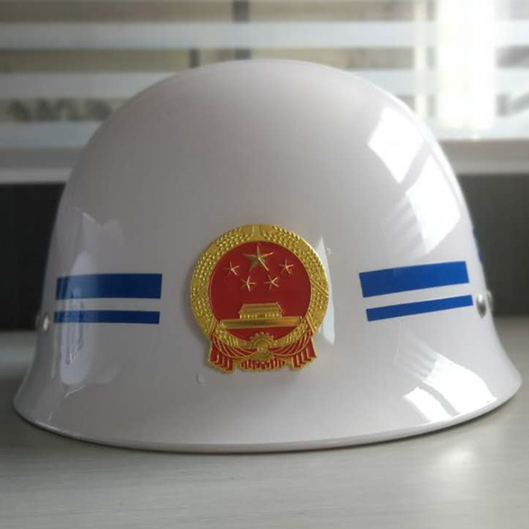 大帽徽海事头盔 玻璃钢白色海事局执法头盔