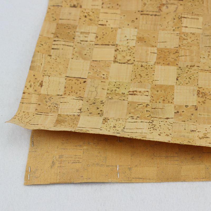 免费拿样 软木笔袋专用软木革料 方格软木纸 欧盟环保厂家直销