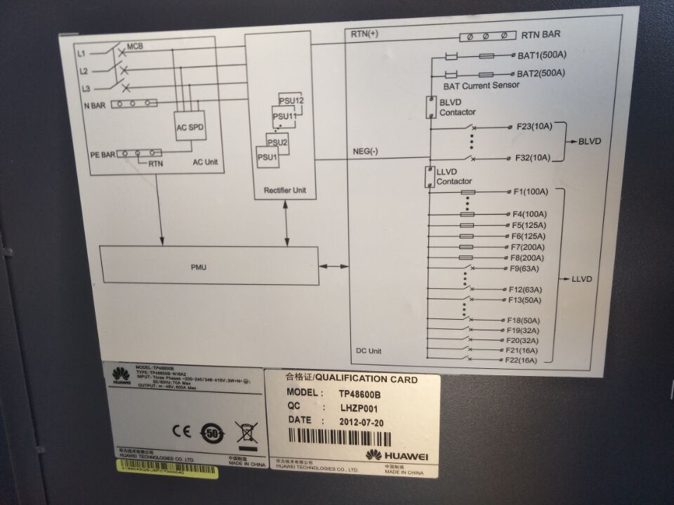 华为48v600A室内直流开关电源TP48600B现货销售