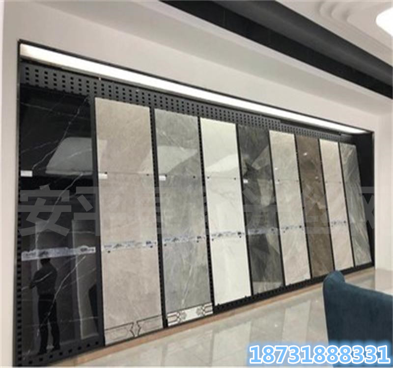 逐光定做 瓷砖展架金属冲孔板展架 瓷砖木地板样品展示架