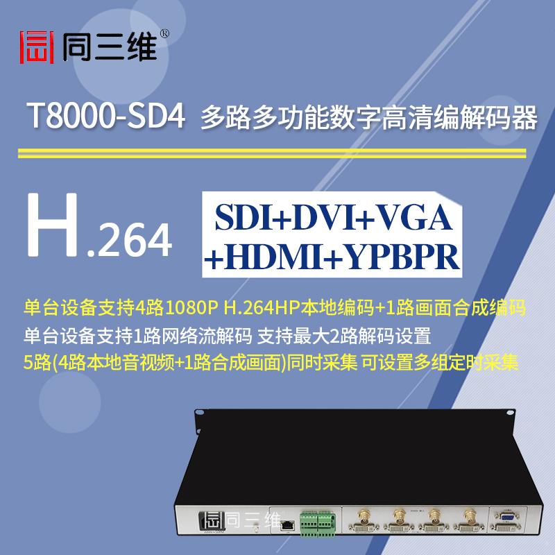同三维T8000-SD4多路多功能高清编解码/采集器