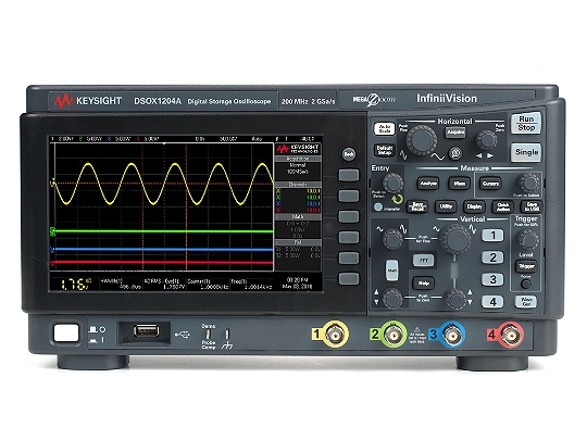 DSOX1204A 示波器：70/100/200 MHz，4 个模拟通道