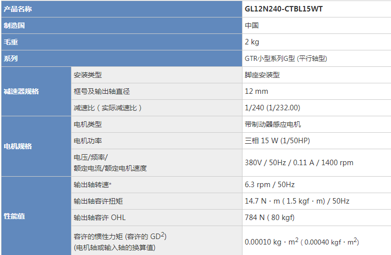 广州市唐安批发日精减速电机GL12N240-CTBL15WT