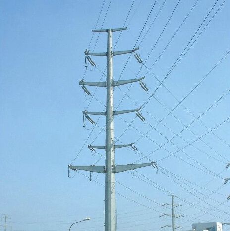 十堰市110kv16米双回路转角钢杆 电力钢管杆