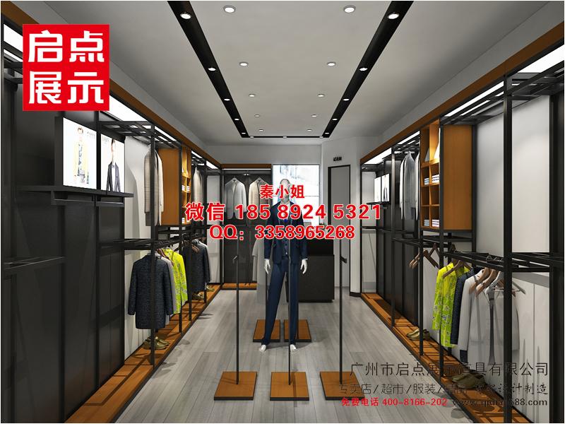 靠墙橱窗展示架 男装店服装展示架 女装店精致展示架