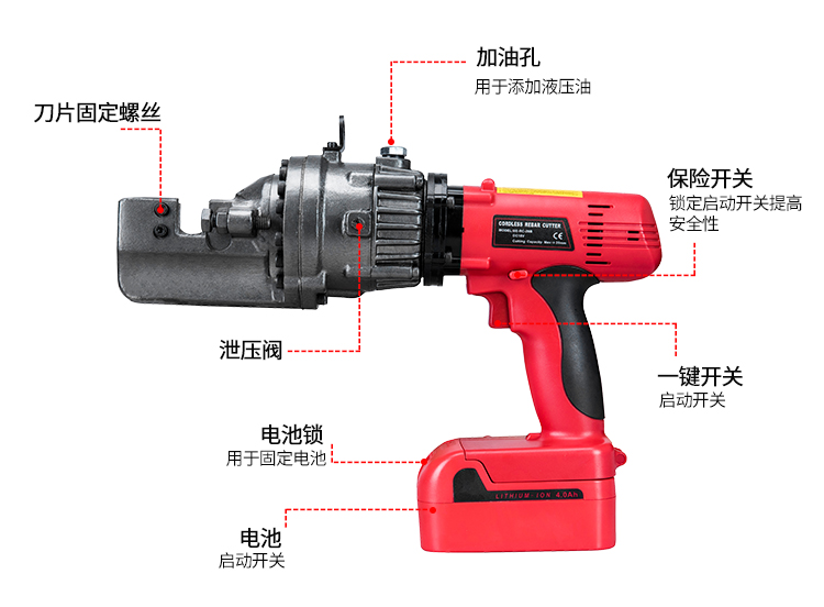 当天发货 充电型钢筋切断机 RC20B 便携式