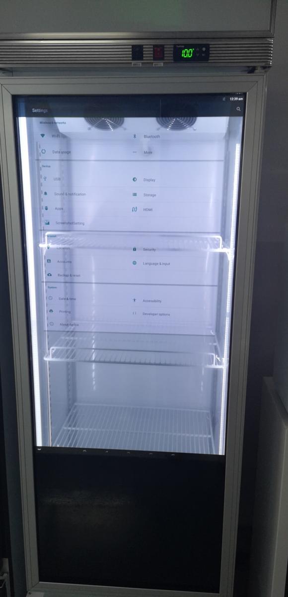东莞市惠华电子厂家直销49寸透明液晶显示单开冰箱门