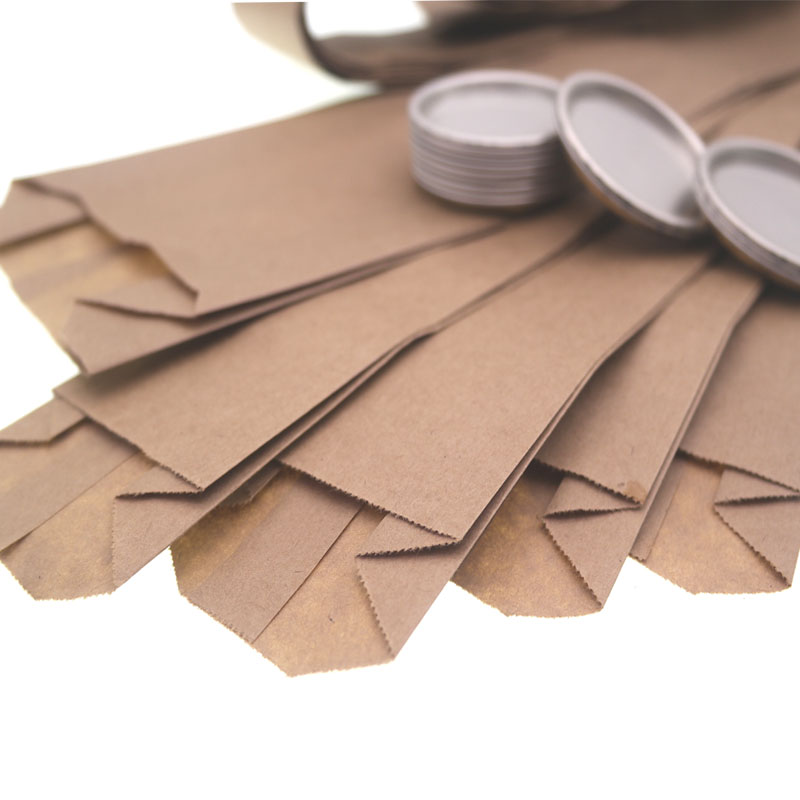 食品罐头铝盖易拉盖封口长条复合原生木浆牛皮纸优质纸袋包装定制