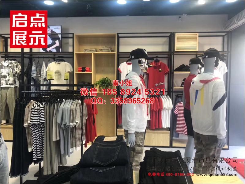 实体店这样做业绩不好也难 太平鸟男装货架 七匹狼陈列架