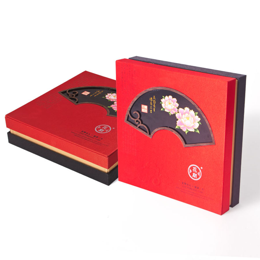 广州包装盒礼盒定制厂家正方形古风烫印天地盖礼盒