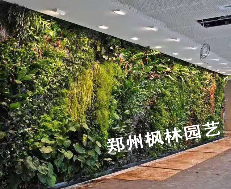 商场造景用仿真绿植墙人造植物墙郑州厂家设计安装