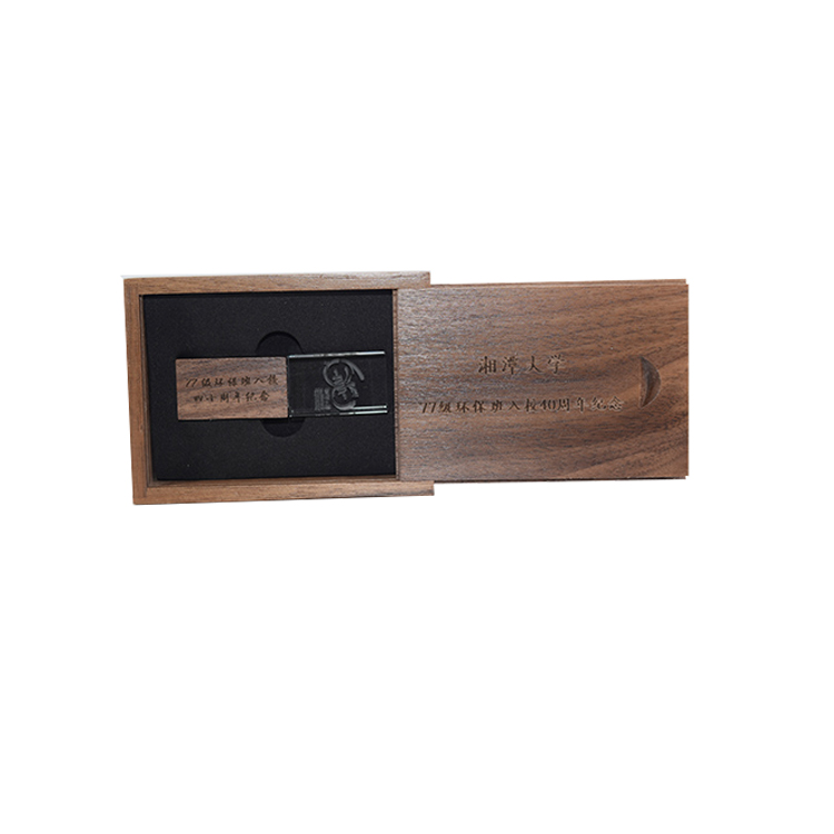 经典定制带木盒16G水晶u盘
