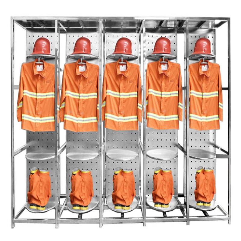 多人位消防换衣架顺源厂家不锈钢消防架生产