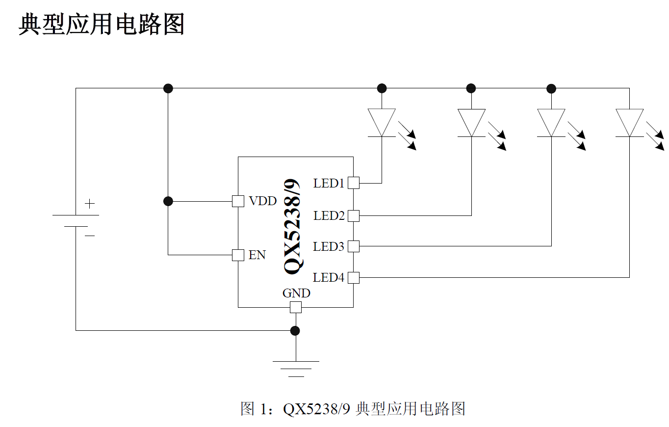 QX5238/9 背光芯片 LED 三/四通道恒流驱动 QX泉芯一级代理