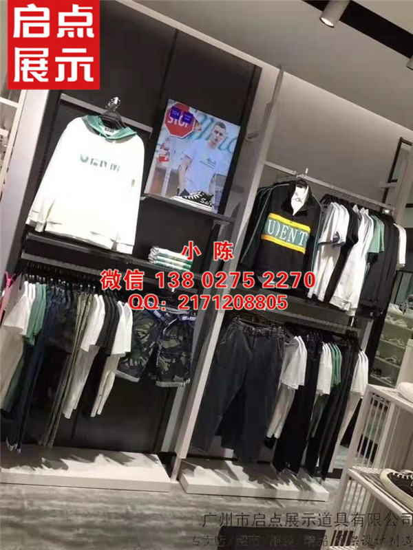 货架厂生产男女装货架展示道具广州7号仓库街边服装店陈列展示架