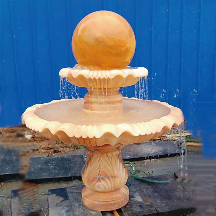 大理石风水球 石雕风水球喷泉生产厂家