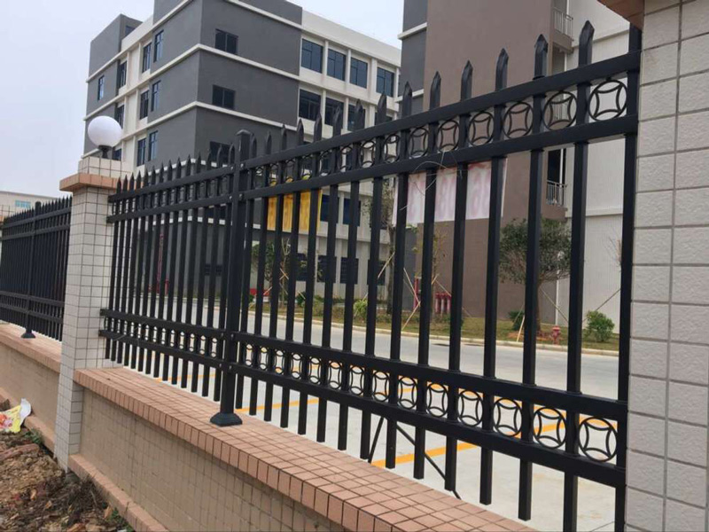 珠海围栏围墙 香洲厂区锌钢围栏 斗门铁艺围墙栏杆