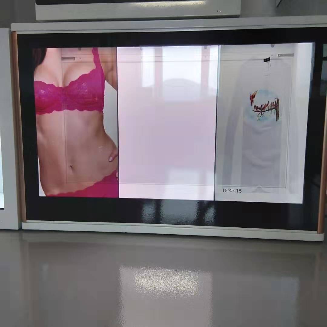 东莞市惠华电子厂家直销49寸透明液晶显示展示柜，透明箱体，LCD透明液晶橱窗， 
