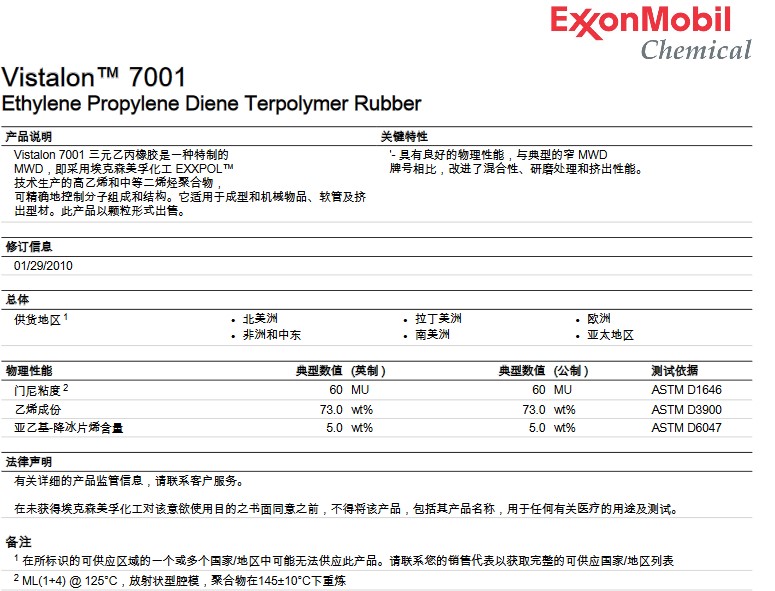 东莞 中山 江门  珠海 广州 广东 山东  厂家直销 总代批发 报价价格 三元乙丙橡胶 Vista