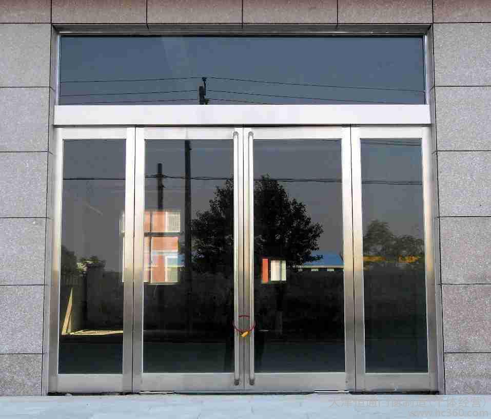 供应塘沽区玻璃门 玻璃门定做 办公室玻璃隔断