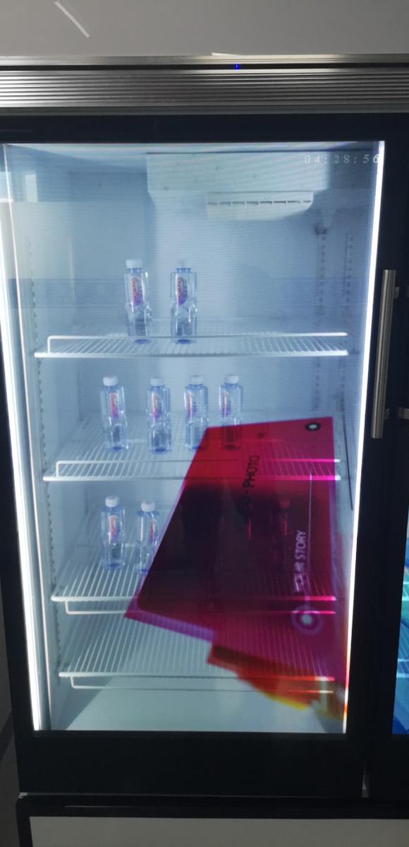 东莞市惠华电子厂家直销55寸透明液晶显示单开冰箱门