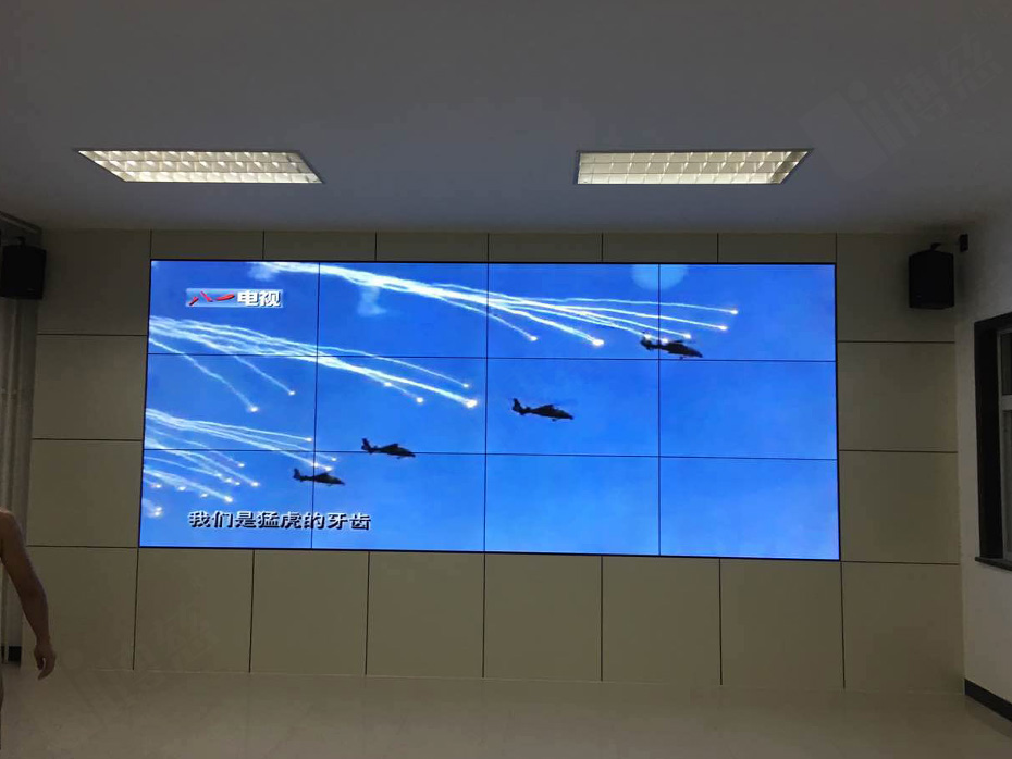 陕西大屏音画专家|军区音视频会议室|LCD液压前维护支架|博川电视墙安装