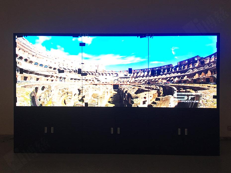 甘肃兰州大屏幕厂家|博川55寸4K拼接屏|音视频电视墙安装|LCD液压前维护支架定做|LED无缝屏
