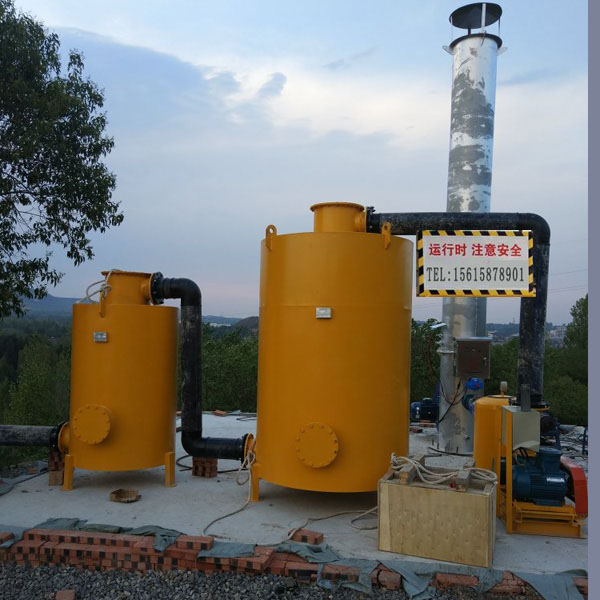 沼气脱硫器300立方废气脱硫罐厂家-施工现场图