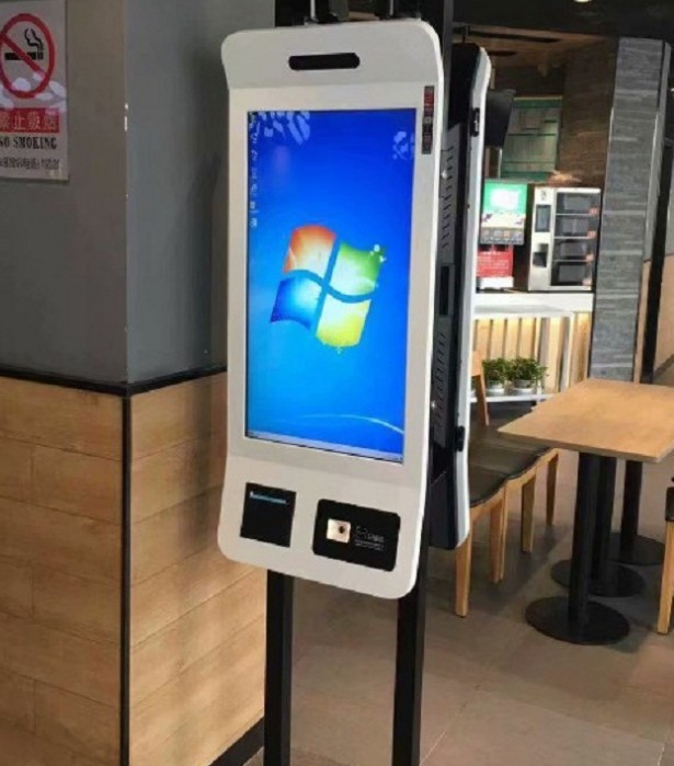 立式32寸自助点餐机 可刷身份证 二维码模块 触摸一体机