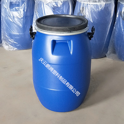 60L法兰塑料桶60公斤铁箍桶供应