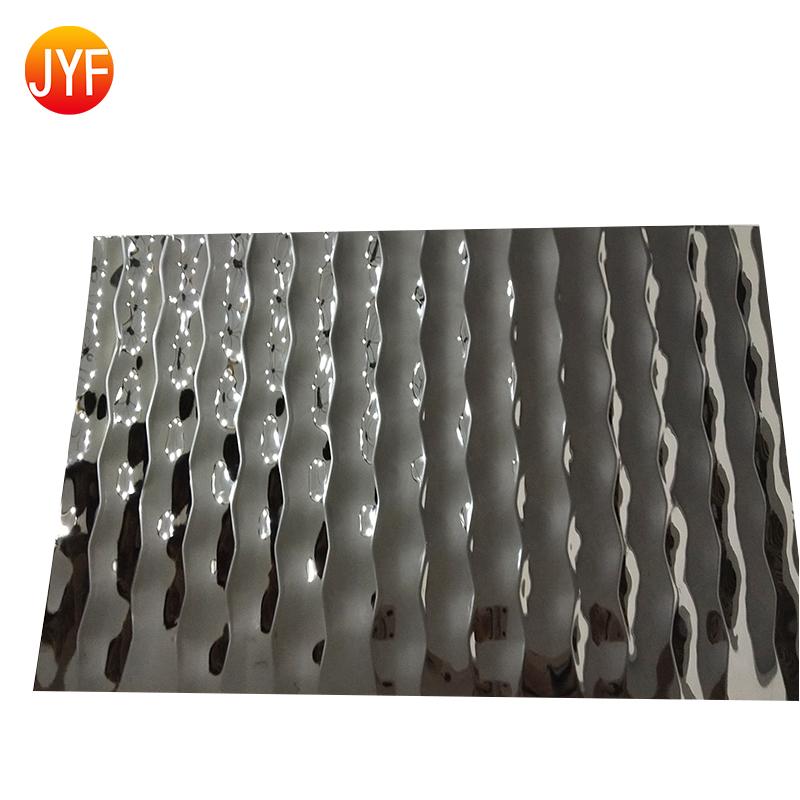 不锈钢水波纹板 不锈钢装饰板定制 黑钛不锈钢板