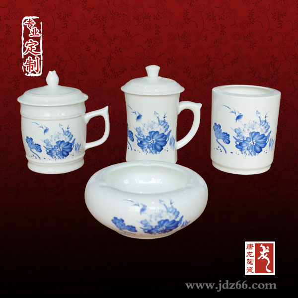 定做陶瓷茶杯三件套 景德镇茶杯生产厂家
