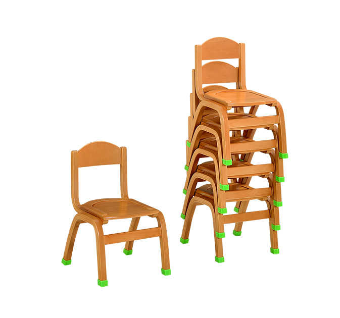 幼儿园家具实木小椅（可叠5张）环保水性漆
