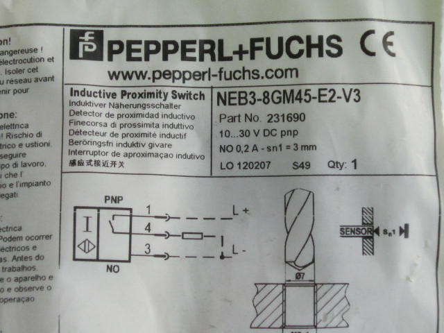 NEB3-8GM45-E2-V3倍加福P+F传感器原装全新（实拍照）