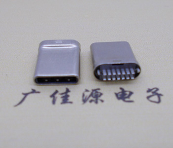 USB Type-C公头 一体拉伸款14p夹板0.8厚板